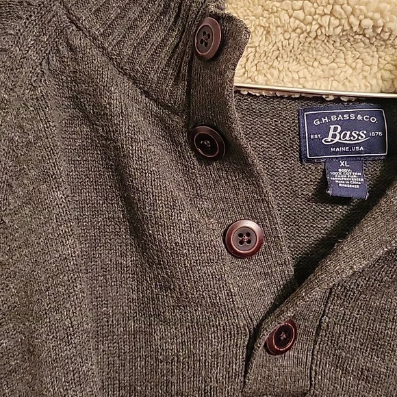 Green Mock Neck Sweater GH Bass - Picture 6 of 6